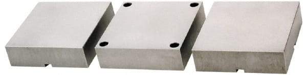 Kurt - 6" Jaw Width, 1.728" Jaw Height, Standard, Vise Jaw Set - Cast Iron, 3 Jaws, 6 HD & HDL Vise Compatibility - Apex Tool & Supply
