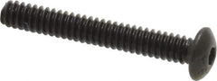 Value Collection - #6-32 UNC Hex Socket Drive, Button Screw - Alloy Steel, Black Oxide Finish, Fully Threaded, 1" Length Under Head - Apex Tool & Supply