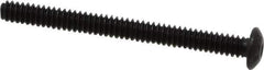 Value Collection - #6-32 UNC Hex Socket Drive, Button Screw - Alloy Steel, Black Oxide Finish, Fully Threaded, 1-1/2" Length Under Head - Apex Tool & Supply