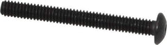 Value Collection - #8-32 UNC Hex Socket Drive, Button Screw - Alloy Steel, Black Oxide Finish, Fully Threaded, 1-1/2" Length Under Head - Apex Tool & Supply