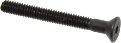 Value Collection - #8-32 UNC Hex Socket Drive, 82° Flat Screw - Alloy Steel, Black Oxide Finish, Partially Threaded, 1-1/2" OAL - Apex Tool & Supply