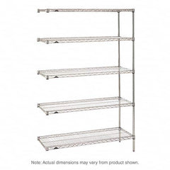 Metro - 2,000 Lb Capacity 5 Shelf Wire Shelving - Add-On Unit - Apex Tool & Supply