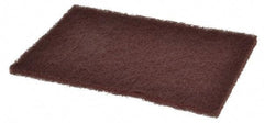 Standard Abrasives - Aluminum Oxide Hand Pad - Maroon, 6" Wide x 9" Long, Nonwoven - Apex Tool & Supply