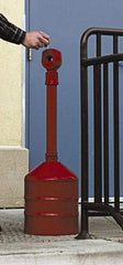 Justrite - 5 Gal Metal Cigarette & Cigar Receptacle - 34" High - Apex Tool & Supply