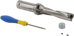 Iscar - 4-1/4" Max Drill Depth, 4xD, 1-1/16" Diam, Indexable Insert Drill - 2 Inserts, 1-1/4" Shank Diam, Straight Shank - Apex Tool & Supply