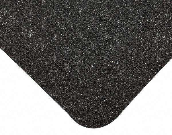 Wearwell - 3' Long x 2' Wide, Dry Environment, Anti-Fatigue Matting - Black, Vinyl with Nitrile Blend Base, Beveled on 4 Sides - Apex Tool & Supply