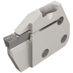 Iscar - Left Hand Cut, 4.76mm Insert Width, Cutoff & Grooving Support Blade for Indexables - 12mm Max Depth of Cut, 6mm Head Projection - Apex Tool & Supply