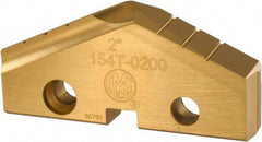 Allied Machine and Engineering - 2" Diam x 5/16" Thick, Seat Code 4, 132° Included Angle Spade Drill Insert - TiN Coated, Cobalt, Series T-A - Apex Tool & Supply