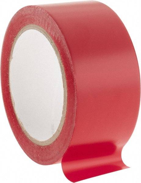 NMC - Red Solid Color Vinyl Tape - 2" Wide x 108' Long x 0.002" Thick, General Traffic - Apex Tool & Supply