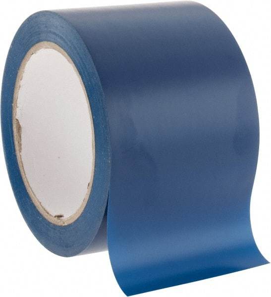 NMC - Blue Solid Color Vinyl Tape - 3" Wide x 108' Long x 0.002" Thick, General Traffic - Apex Tool & Supply