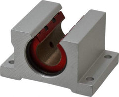 Pacific Bearing - 1/2" ID, 2" OAW x 1.688" OAL x 1-5/8" OAH Open Pillow Block - 975 Lb Static Cap, 1.688" Btw Mnt Hole Ctrs, 0.687" Base-to-Ctr Ht, Aluminum - Apex Tool & Supply