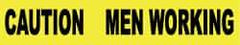 NMC - 1,000' Long x 3" Wide Roll, Polyethylene, Yellow Barricade Tape - Message: Caution - Men Working - Apex Tool & Supply