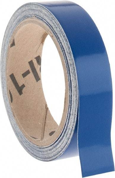 NMC - Blue Solid Color Vinyl Tape - 1" Wide x 30' Long x 0.002" Thick, General Traffic - Apex Tool & Supply