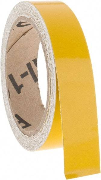 NMC - Yellow Solid Color Vinyl Tape - 1" Wide x 30' Long x 0.002" Thick, General Traffic - Apex Tool & Supply