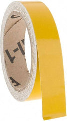 NMC - Yellow Solid Color Vinyl Tape - 1" Wide x 30' Long x 0.002" Thick, General Traffic - Apex Tool & Supply