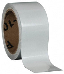 NMC - White Solid Color Vinyl Tape - 2" Wide x 30' Long x 0.002" Thick, General Traffic - Apex Tool & Supply