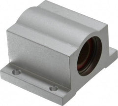 Pacific Bearing - 1/2" ID, 2" OAW x 1.688" OAL x 1-5/8" OAH Pillow Block - 975 Lb Static Cap, 1.688" Btw Mnt Hole Ctrs, 0.687" Base-to-Ctr Ht, Aluminum - Apex Tool & Supply