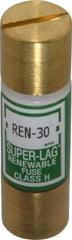 Cooper Bussmann - 250 VAC, 30 Amp, Time Delay Renewable Fuse - Fuse Holder Mount, 50.8mm OAL, 10 (RMS) kA Rating, 9/16" Diam - Apex Tool & Supply