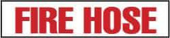 NMC - Fire Hose, Plastic Fire Sign - 12" Wide x 4" High - Apex Tool & Supply