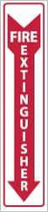 NMC - Fire Extinguisher, Aluminum Fire Sign - 4" Wide x 18" High - Apex Tool & Supply