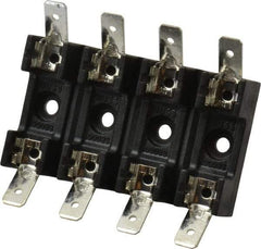 Cooper Bussmann - 4 Pole, 300 VAC/VDC, 30 Amp, Bolt-in Fuse Block - 1/4 Inch Diameter x 1-1/4 Inch Fuse Length, 2 Inch Long x 2-3/8 Inch Wide x 14.3mm High Block, 266°F - Apex Tool & Supply