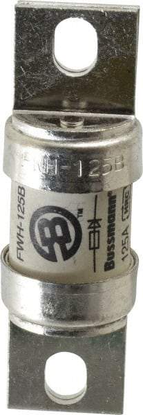 Cooper Bussmann - 500 VAC/VDC, 125 Amp, Fast-Acting Semiconductor/High Speed Fuse - Bolt-on Mount, 3-5/8" OAL, 200 (RMS Symmetrical), 50 at DC kA Rating, 1-5/32" Diam - Apex Tool & Supply