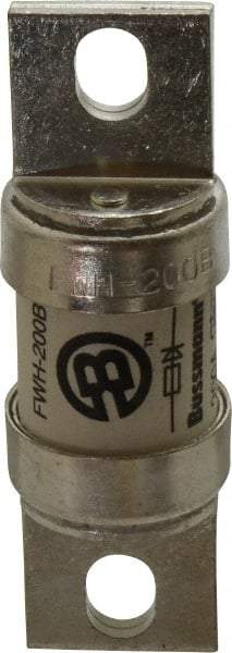 Cooper Bussmann - 500 VAC/VDC, 200 Amp, Fast-Acting Semiconductor/High Speed Fuse - Bolt-on Mount, 3-5/8" OAL, 200 (RMS Symmetrical), 50 at DC kA Rating, 1-5/32" Diam - Apex Tool & Supply
