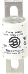 Cooper Bussmann - 500 VAC/VDC, 300 Amp, Fast-Acting Semiconductor/High Speed Fuse - Bolt-on Mount, 4-11/32" OAL, 200 (RMS Symmetrical), 50 at DC kA Rating, 1-1/2" Diam - Apex Tool & Supply