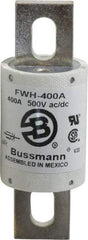 Cooper Bussmann - 500 VAC/VDC, 400 Amp, Fast-Acting Semiconductor/High Speed Fuse - Bolt-on Mount, 4-11/32" OAL, 200 (RMS Symmetrical), 50 at DC kA Rating, 1-1/2" Diam - Apex Tool & Supply