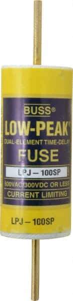 Cooper Bussmann - 300 VDC, 600 VAC, 100 Amp, Time Delay General Purpose Fuse - Bolt-on Mount, 4-5/8" OAL, 100 at DC, 300 at AC (RMS) kA Rating, 1-1/8" Diam - Apex Tool & Supply