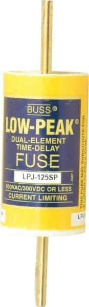 Cooper Bussmann - 300 VDC, 600 VAC, 125 Amp, Time Delay General Purpose Fuse - Bolt-on Mount, 5-3/4" OAL, 100 at DC, 300 at AC (RMS) kA Rating, 1-5/8" Diam - Apex Tool & Supply
