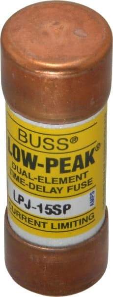 Cooper Bussmann - 300 VDC, 600 VAC, 15 Amp, Time Delay General Purpose Fuse - Fuse Holder Mount, 2-1/4" OAL, 100 at DC, 300 at AC (RMS) kA Rating, 13/16" Diam - Apex Tool & Supply