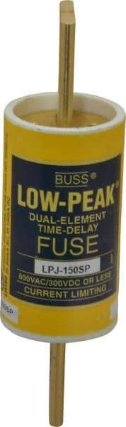 Cooper Bussmann - 300 VDC, 600 VAC, 150 Amp, Time Delay General Purpose Fuse - Bolt-on Mount, 5-3/4" OAL, 100 at DC, 300 at AC (RMS) kA Rating, 1-5/8" Diam - Apex Tool & Supply