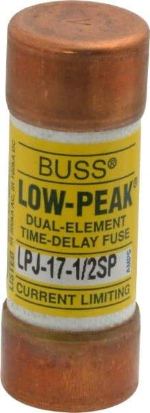Cooper Bussmann - 300 VDC, 600 VAC, 17.5 Amp, Time Delay General Purpose Fuse - Fuse Holder Mount, 2-1/4" OAL, 100 at DC, 300 at AC (RMS) kA Rating, 13/16" Diam - Apex Tool & Supply
