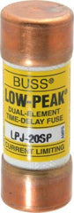 Cooper Bussmann - 300 VDC, 600 VAC, 20 Amp, Time Delay General Purpose Fuse - Fuse Holder Mount, 2-1/4" OAL, 100 at DC, 300 at AC (RMS) kA Rating, 13/16" Diam - Apex Tool & Supply