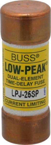 Cooper Bussmann - 300 VDC, 600 VAC, 25 Amp, Time Delay General Purpose Fuse - Fuse Holder Mount, 2-1/4" OAL, 100 at DC, 300 at AC (RMS) kA Rating, 13/16" Diam - Apex Tool & Supply