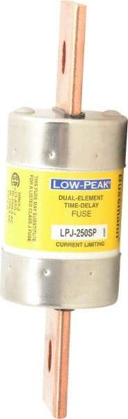 Cooper Bussmann - 300 VDC, 600 VAC, 250 Amp, Time Delay General Purpose Fuse - Bolt-on Mount, 7-1/8" OAL, 100 at DC, 300 at AC (RMS) kA Rating, 2" Diam - Apex Tool & Supply