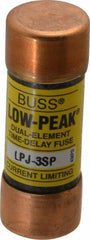 Cooper Bussmann - 300 VDC, 600 VAC, 3 Amp, Time Delay General Purpose Fuse - Fuse Holder Mount, 2-1/4" OAL, 100 at DC, 300 at AC (RMS) kA Rating, 13/16" Diam - Apex Tool & Supply