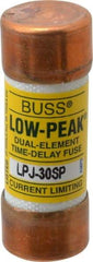 Cooper Bussmann - 300 VDC, 600 VAC, 30 Amp, Time Delay General Purpose Fuse - Fuse Holder Mount, 2-1/4" OAL, 100 at DC, 300 at AC (RMS) kA Rating, 13/16" Diam - Apex Tool & Supply