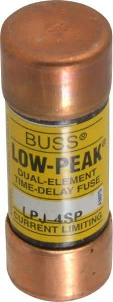 Cooper Bussmann - 300 VDC, 600 VAC, 4 Amp, Time Delay General Purpose Fuse - Fuse Holder Mount, 2-1/4" OAL, 100 at DC, 300 at AC (RMS) kA Rating, 13/16" Diam - Apex Tool & Supply