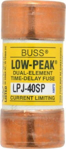 Cooper Bussmann - 300 VDC, 600 VAC, 40 Amp, Time Delay General Purpose Fuse - Fuse Holder Mount, 2-3/8" OAL, 100 at DC, 300 at AC (RMS) kA Rating, 1-1/16" Diam - Apex Tool & Supply