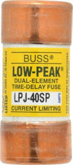 Cooper Bussmann - 300 VDC, 600 VAC, 40 Amp, Time Delay General Purpose Fuse - Fuse Holder Mount, 2-3/8" OAL, 100 at DC, 300 at AC (RMS) kA Rating, 1-1/16" Diam - Apex Tool & Supply