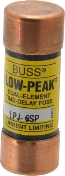 Cooper Bussmann - 300 VDC, 600 VAC, 6 Amp, Time Delay General Purpose Fuse - Fuse Holder Mount, 2-1/4" OAL, 100 at DC, 300 at AC (RMS) kA Rating, 13/16" Diam - Apex Tool & Supply