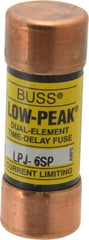 Cooper Bussmann - 300 VDC, 600 VAC, 6 Amp, Time Delay General Purpose Fuse - Fuse Holder Mount, 2-1/4" OAL, 100 at DC, 300 at AC (RMS) kA Rating, 13/16" Diam - Apex Tool & Supply