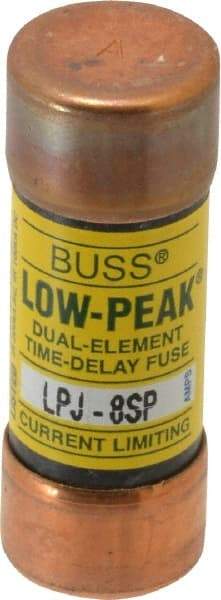Cooper Bussmann - 300 VDC, 600 VAC, 8 Amp, Time Delay General Purpose Fuse - Fuse Holder Mount, 2-1/4" OAL, 100 at DC, 300 at AC (RMS) kA Rating, 13/16" Diam - Apex Tool & Supply