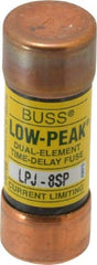 Cooper Bussmann - 300 VDC, 600 VAC, 8 Amp, Time Delay General Purpose Fuse - Fuse Holder Mount, 2-1/4" OAL, 100 at DC, 300 at AC (RMS) kA Rating, 13/16" Diam - Apex Tool & Supply