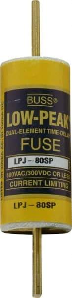 Cooper Bussmann - 300 VDC, 600 VAC, 80 Amp, Time Delay General Purpose Fuse - Bolt-on Mount, 4-5/8" OAL, 100 at DC, 300 at AC (RMS) kA Rating, 1-1/8" Diam - Apex Tool & Supply
