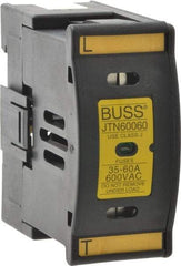 Cooper Bussmann - 1 Pole, 600 VAC/VDC, 60 Amp, DIN Rail Mount Fuse Holder - Compatible with J Class, 1.52 Inch Wide Fuse - Apex Tool & Supply