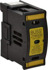 Cooper Bussmann - 1 Pole, 600 VAC/VDC, 30 Amp, DIN Rail Mount Fuse Holder - Compatible with J Class, 1.23 Inch Wide Fuse - Apex Tool & Supply
