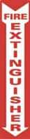 NMC - Fire Extinguisher, Aluminum Fire Sign - 4" Wide x 24" High - Apex Tool & Supply